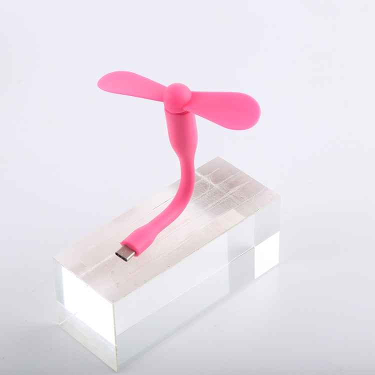 USB-C / Type-C Bendable Mini Strong Wind Long Handle Small Fan