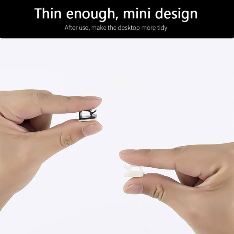 HG2392 50 PCS Desktop Data Cable Organizer Fixing Clip, Gum Type: Acrylic, 50 PCS / Acrylic