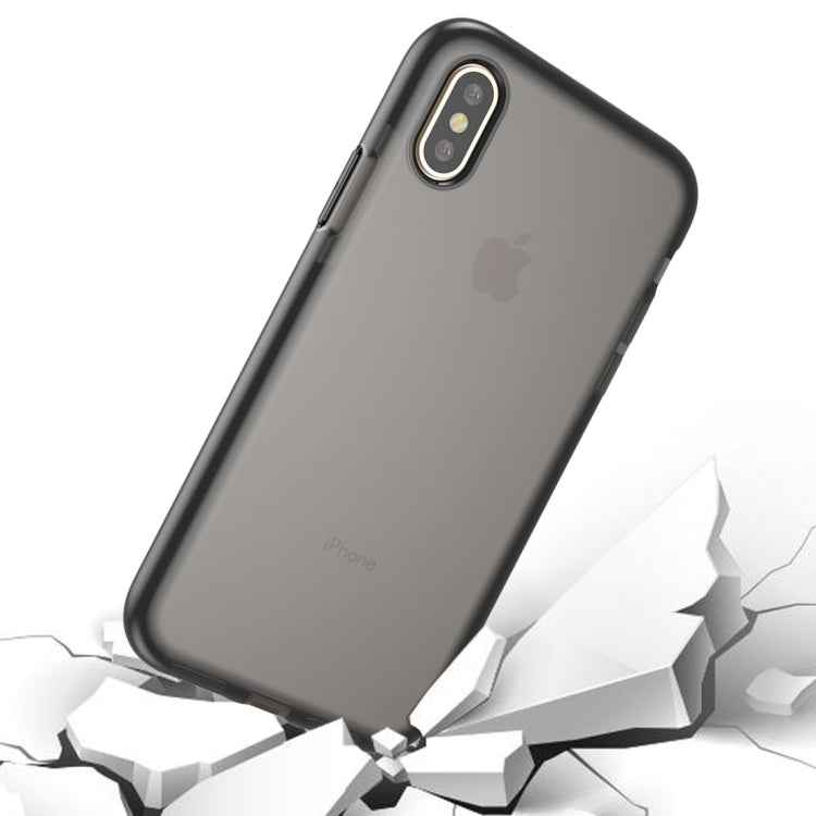 For iPhone X / XS  Fashion Transparent Texture Anti-collision TPU Protective Case