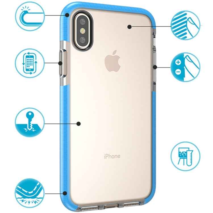 For iPhone X / XS  Fashion Transparent Texture Anti-collision TPU Protective Case