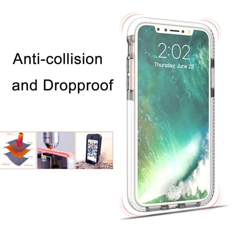For iPhone X / XS  Fashion Transparent Texture Anti-collision TPU Protective Case