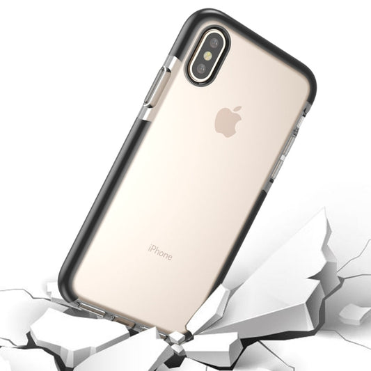 For iPhone X / XS  Fashion Transparent Texture Anti-collision TPU Protective Case