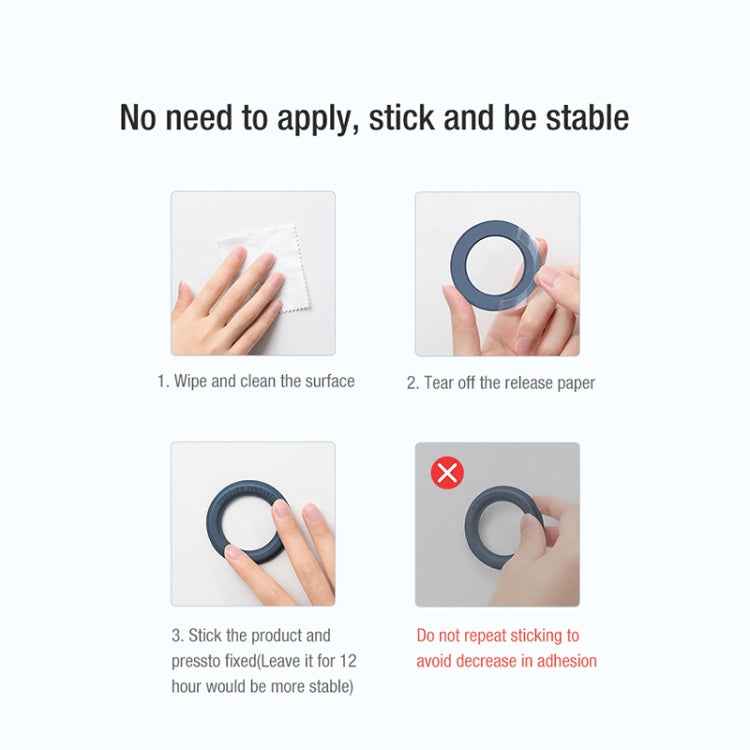 2 PCS NILLKIN Portable PU Leather Magnetic Ring Sticker