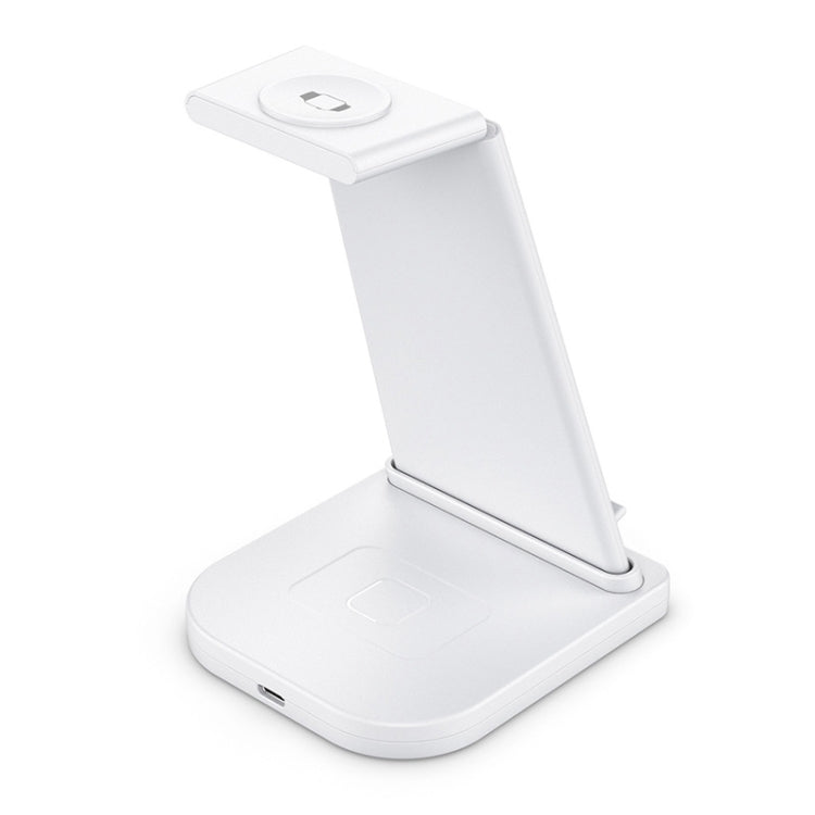 10W 3 in 1 QC 3.0  Vertical Multi-function Wireless Charger with Stand Function, Suitable for Mobile Phones / Apple Watch / AirPods