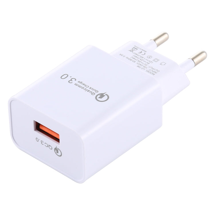 LZ-706 QC3.0 Single USB Port Travel Charger, EU Plug