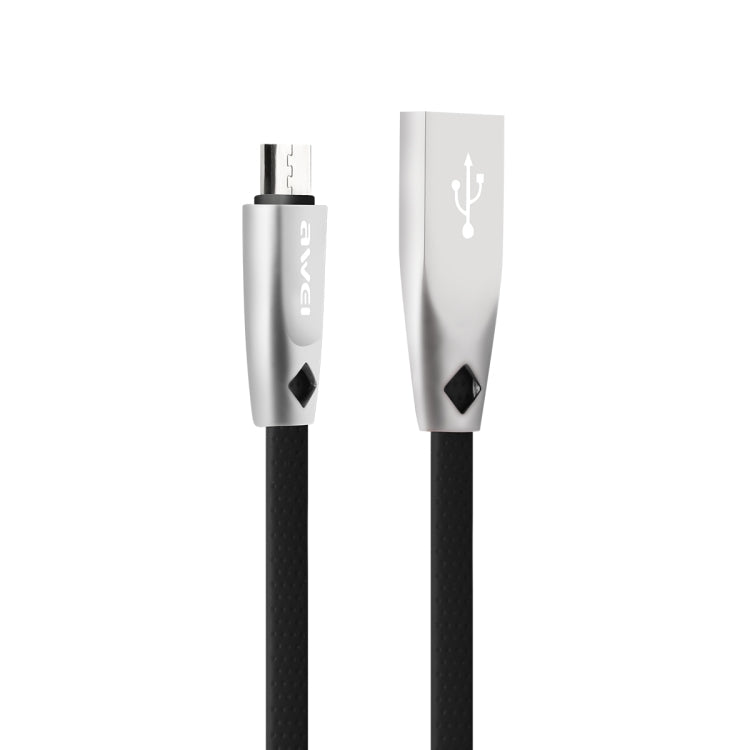 AWEI CL-96 USB to Micro USB Portable TPE + Aluminum Alloy Data Cable, 2A, Length: 1m