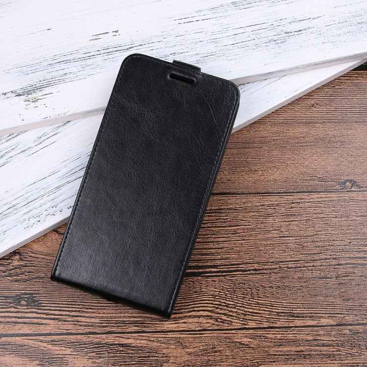 For iPhone X / XS Crazy Horse Texture Vertical Flip Leather Case with Card Slot & Photo Frame
