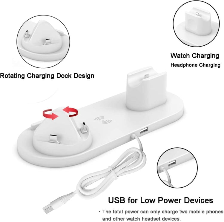 HQ-UD15-upgraded 6 in 1 Wireless Charger For iPhone, Apple Watch, AirPods and Other Android Phones