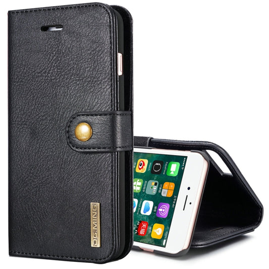 DG.MING for iPhone 8 Plus & iPhone 7 Plus Crazy Horse Texture Horizontal Flip Detachable Magnetic Protective Case with Holder & Card Slots & Wallet