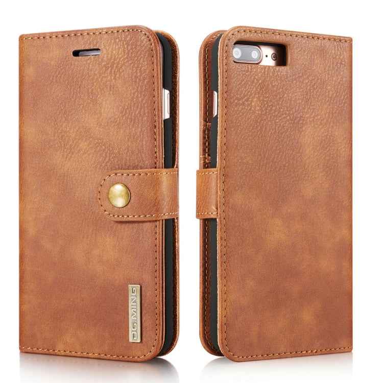 DG.MING for iPhone 8 Plus & iPhone 7 Plus Crazy Horse Texture Horizontal Flip Detachable Magnetic Protective Case with Holder & Card Slots & Wallet