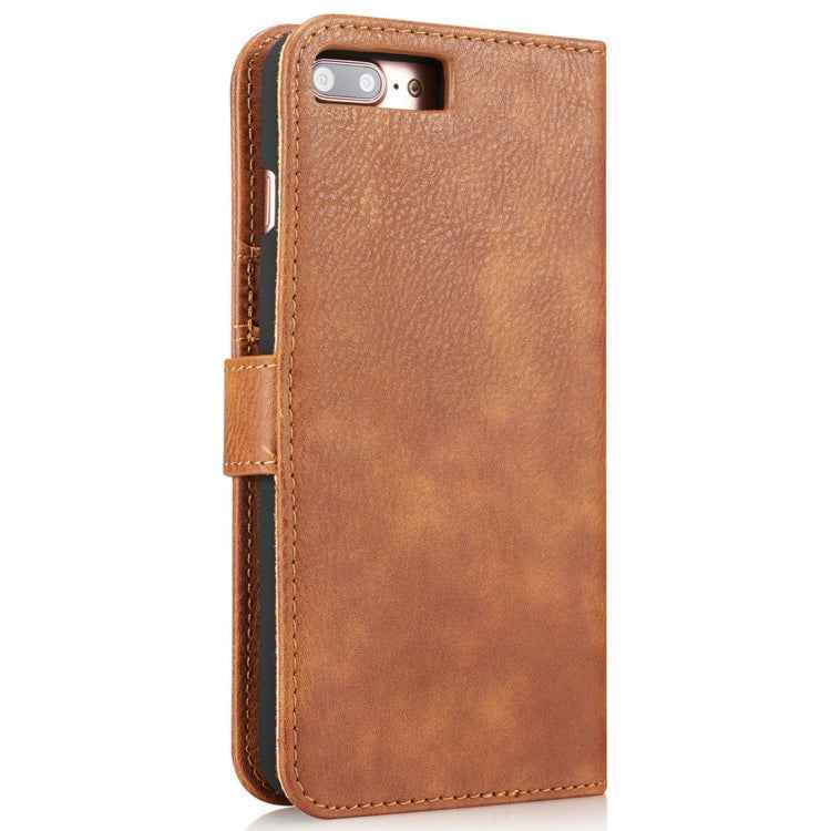DG.MING for iPhone 8 Plus & iPhone 7 Plus Crazy Horse Texture Horizontal Flip Detachable Magnetic Protective Case with Holder & Card Slots & Wallet