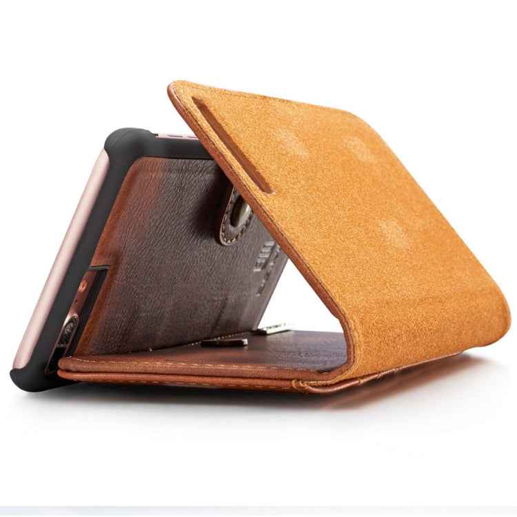 DG.MING for iPhone 8 Plus & iPhone 7 Plus Crazy Horse Texture Horizontal Flip Detachable Magnetic Protective Case with Holder & Card Slots & Wallet