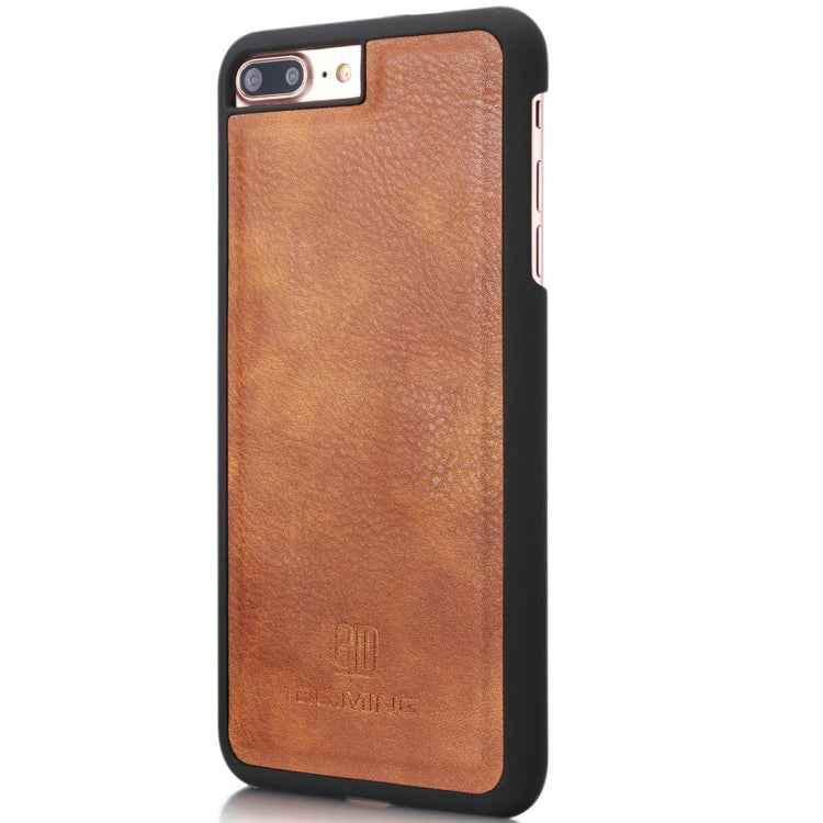 DG.MING for iPhone 8 Plus & iPhone 7 Plus Crazy Horse Texture Horizontal Flip Detachable Magnetic Protective Case with Holder & Card Slots & Wallet