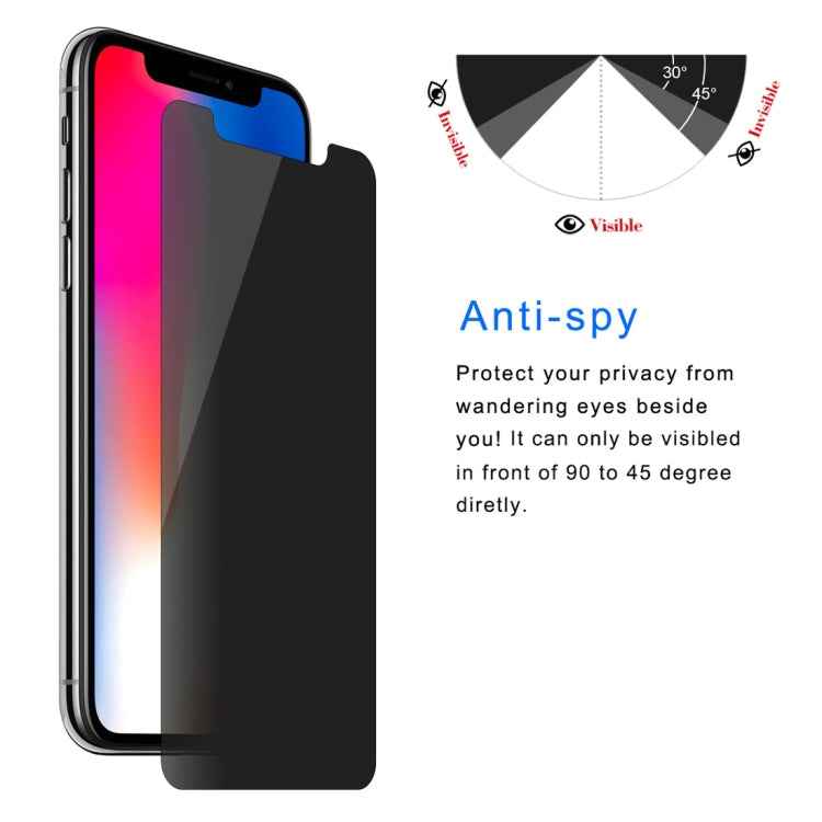 For iPhone XR ENKAY Hat-Prince 0.26mm 9H 2.5D Privacy Anti-glare Tempered Glass Film