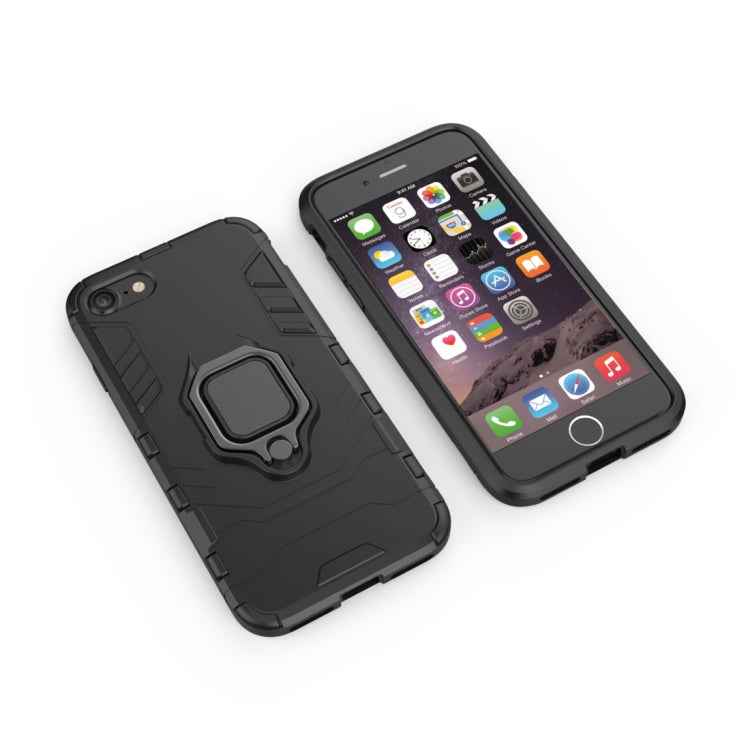 PC + TPU Shockproof Protective Case for iPhone 8 Plus & 7 Plus, with Magnetic Ring Holder