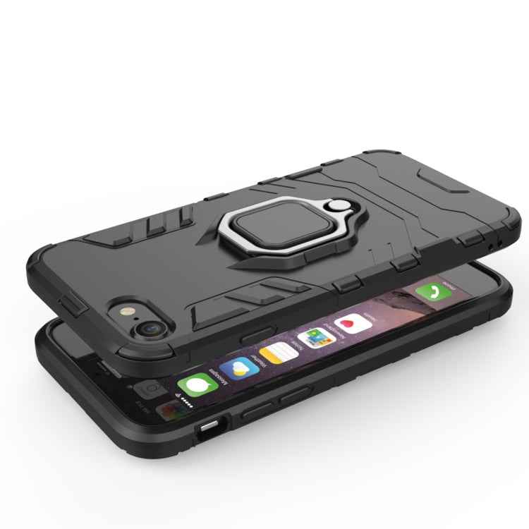 PC + TPU Shockproof Protective Case for iPhone 8 Plus & 7 Plus, with Magnetic Ring Holder
