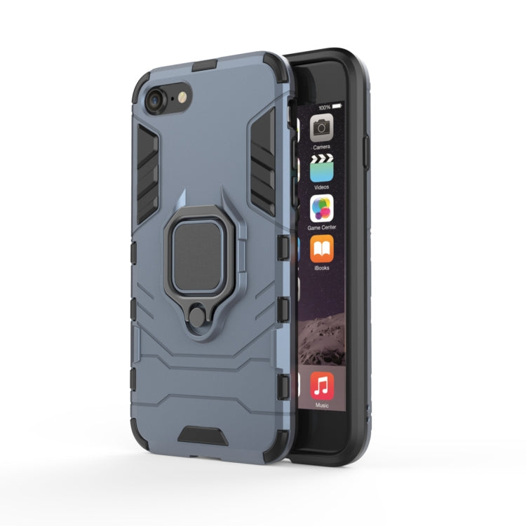 PC + TPU Shockproof Protective Case for iPhone 8 Plus & 7 Plus, with Magnetic Ring Holder