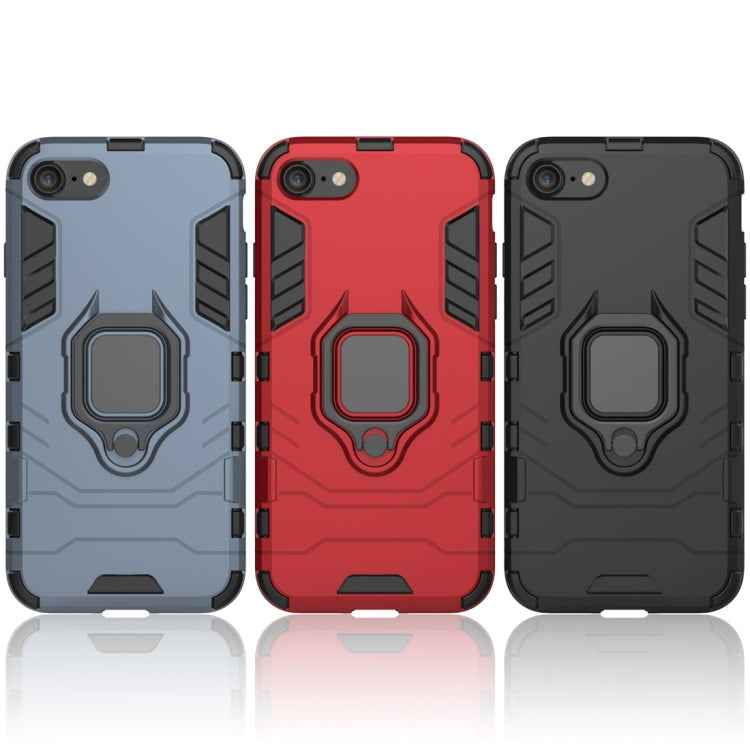 PC + TPU Shockproof Protective Case for iPhone 8 Plus & 7 Plus, with Magnetic Ring Holder