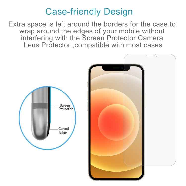 For iPhone 12 / 12 Pro 0.26mm 9H 2.5D Tempered Glass Film (Open Hole)