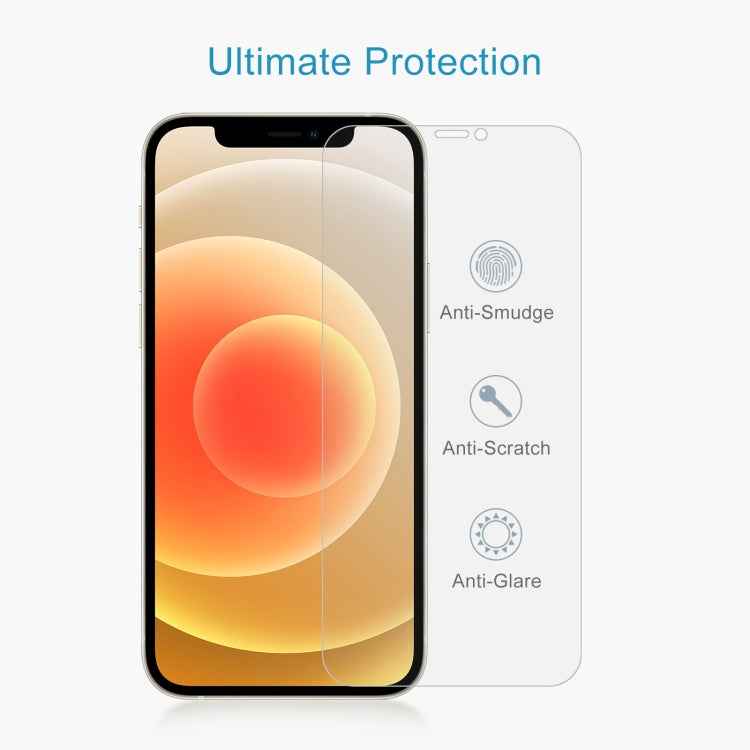 For iPhone 12 / 12 Pro 0.26mm 9H 2.5D Tempered Glass Film (Open Hole)