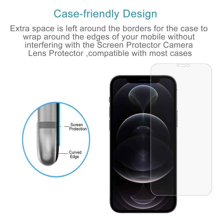 For iPhone 12 Pro Max 0.26mm 9H 2.5D Tempered Glass Film (Open Hole)