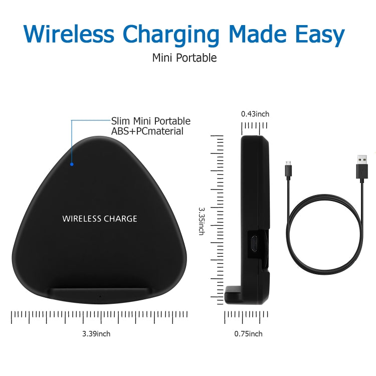 QK11 10W ABS + PC Fast Charging Qi Wireless Charger Pad, QK11 Blue, QK11 Black, QK11 Gold