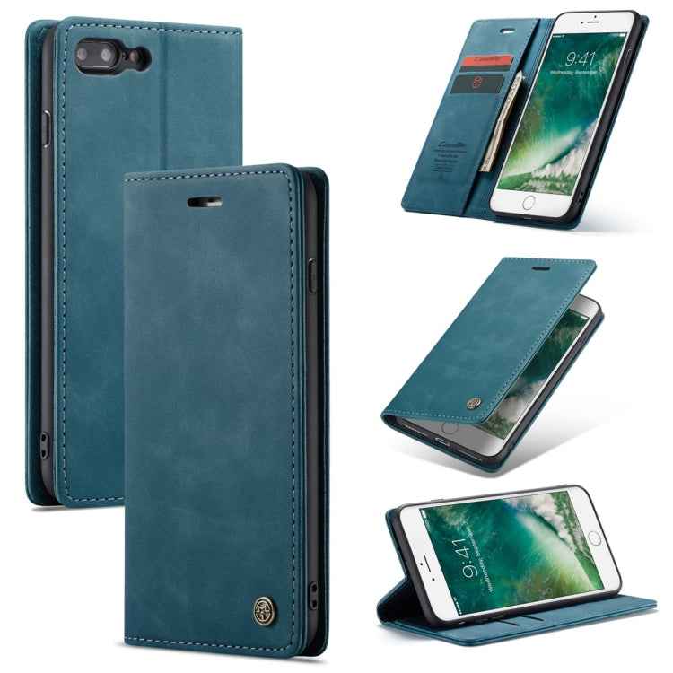 CaseMe-013 Multifunctional Retro Frosted Horizontal Flip Leather Case for iPhone 7 Plus / 8 Plus, with Card Slot & Holder & Wallet