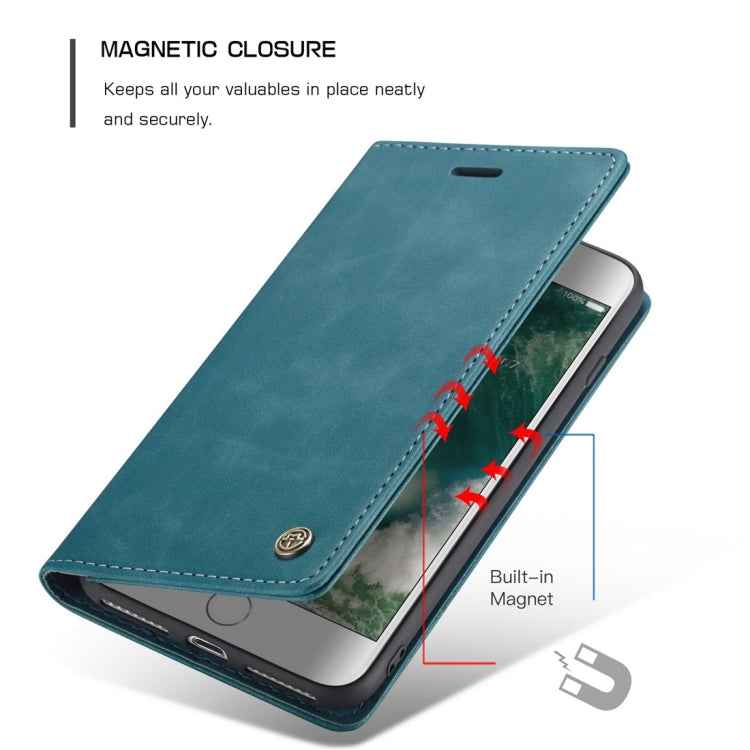 CaseMe-013 Multifunctional Retro Frosted Horizontal Flip Leather Case for iPhone 7 Plus / 8 Plus, with Card Slot & Holder & Wallet