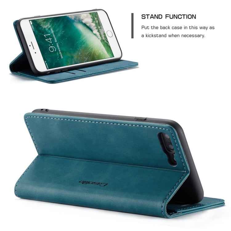 CaseMe-013 Multifunctional Retro Frosted Horizontal Flip Leather Case for iPhone 7 Plus / 8 Plus, with Card Slot & Holder & Wallet