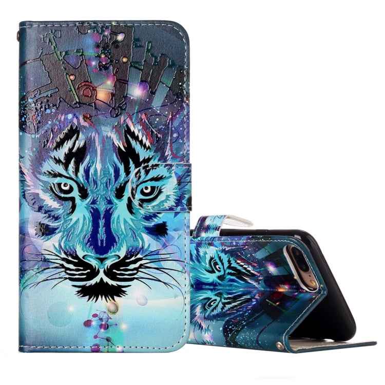 For iPhone 8 Plus & 7 Plus Embossed Horizontal Flip Leather Case with Holder & Card Slots & Wallet & Photo Frame