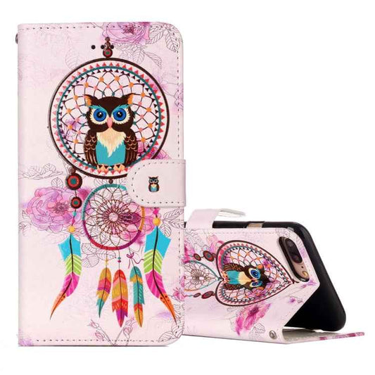 For iPhone 8 Plus & 7 Plus Embossed Horizontal Flip Leather Case with Holder & Card Slots & Wallet & Photo Frame