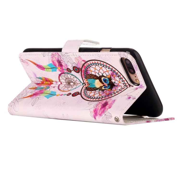 For iPhone 8 Plus & 7 Plus Embossed Horizontal Flip Leather Case with Holder & Card Slots & Wallet & Photo Frame