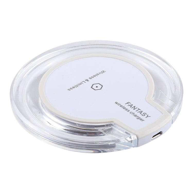 FANTASY 5V 1A Output Qi Standard Ultra-thin Wireless Charger with Charging Indicator, Support QI Standard Phones, FANTASY White, FANTASY 5V 1A
