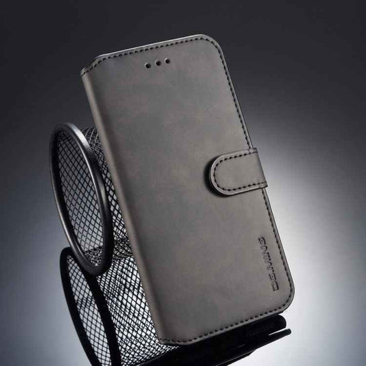 DG.MING Retro Oil Side Horizontal Flip Case for iPhone 8 Plus & 7 Plus, with Holder & Card Slots & Wallet