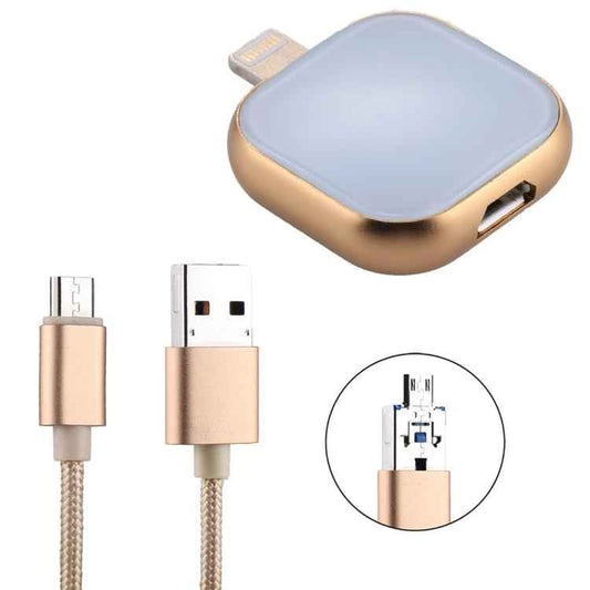 RQW-18S 8 Pin 64GB Multi-functional Flash Disk Drive with USB / Micro USB to Micro USB Cable