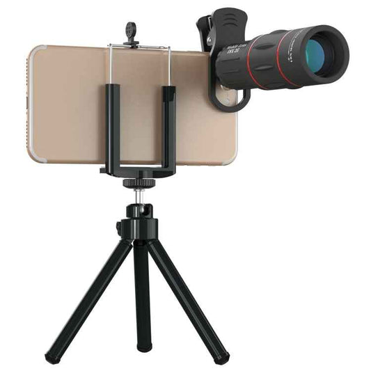 3 in 1 Universal 18X Telephoto Lens + Tripod Mount + Mobile Phone Clip