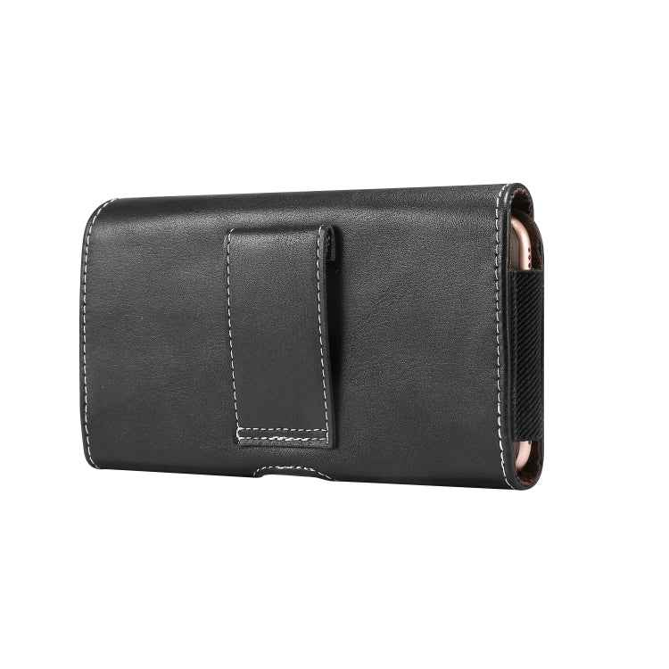 Men Lambskin Texture Multi-functional Universal Mobile Phone Waist Pack Leather Case for 6.0 Inch or Below Smartphones
