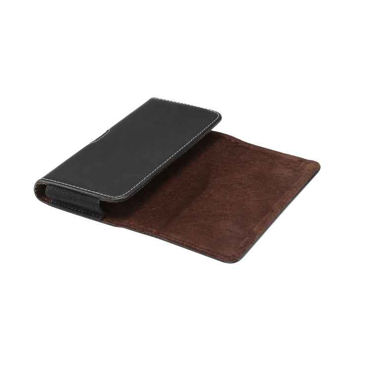 Men Lambskin Texture Multi-functional Universal Mobile Phone Waist Pack Leather Case for 5.2 Inch or Below Smartphones