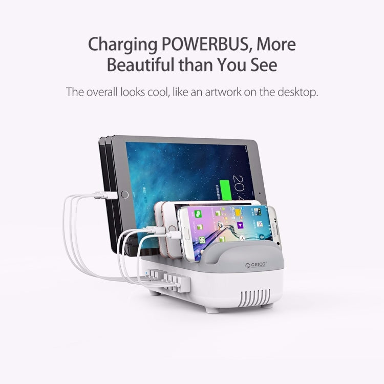 ORICO DUK-10P 120W 10 USB Ports Smart Charging Station with Phone & Tablet Stand, EU Plug, EU Plug(Black), EU Plug(White), US Plug(Black), US Plug(White), UK Plug(White), UK Plug(Black), AU Plug(White), AU Plug(Black)
