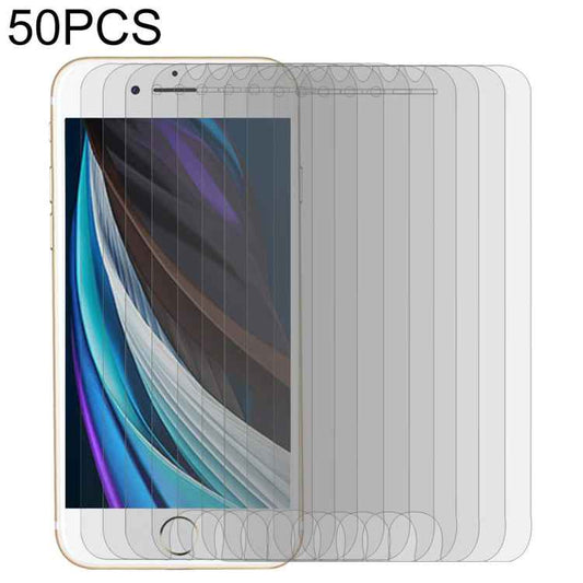 For iPhone SE 2022 / SE 2020 50pcs Large Arc EdgeTempered Glass Film