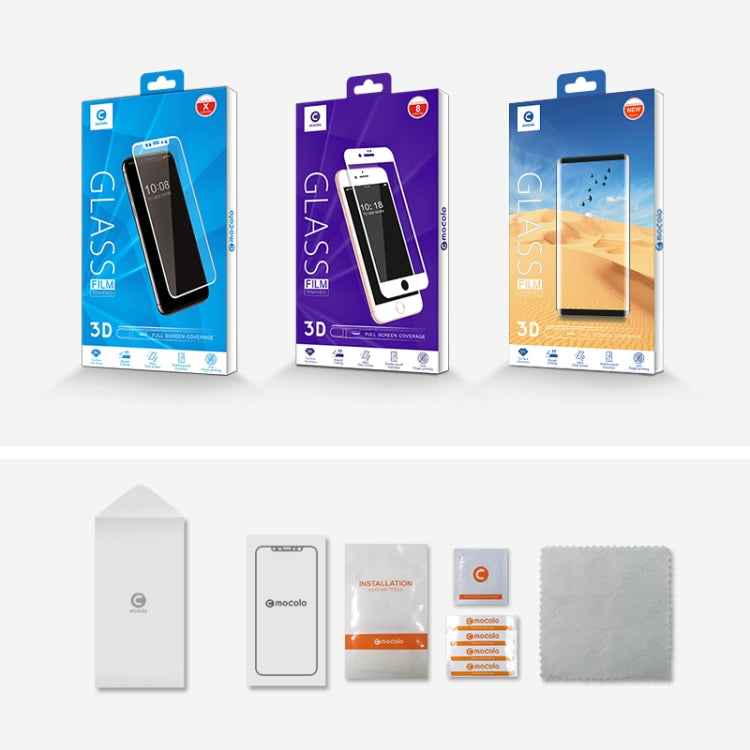 mocolo 0.33mm 9H 3D Round Edge Tempered Glass Film for iPhone 8 Plus & 7 Plus