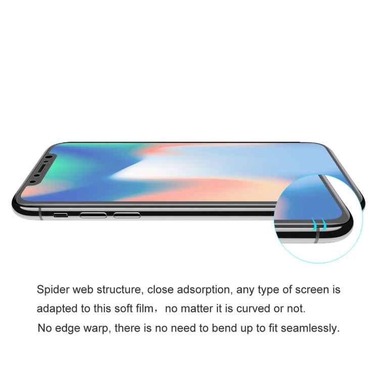 ENKAY Hat-Prince 0.1mm 3D Full Screen Protector Explosion-proof Hydrogel Film for iPhone XS, TPU+TPE+PET Material