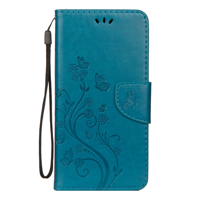 For iPhone XS Max Embossed Butterfly Pattern Horizontal Flip Leather Case with Card Slot & Holder & Wallet & Lanyard