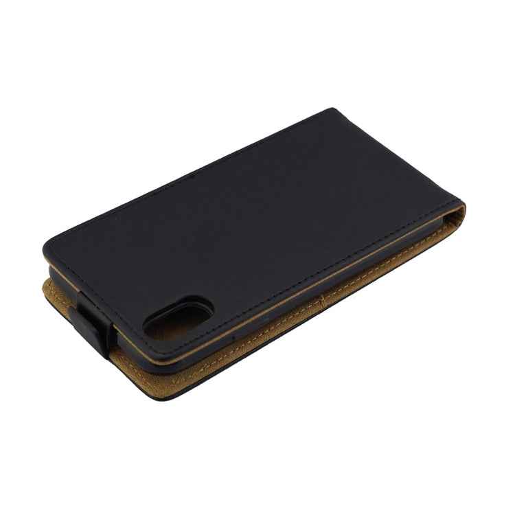 For iPhone XS Max Business Style Vertical Flip TPU Leather Case with Card Slot