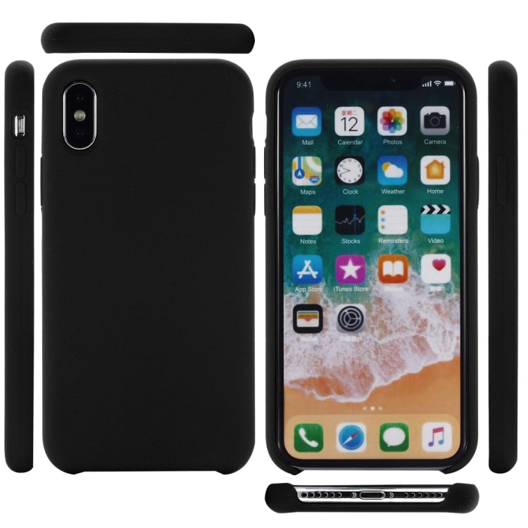 For iPhone XS Max Four Corners Full Coverage Liquid Silicone Protective Case Back Cover, XS Max, For XS Max, For XS Plus