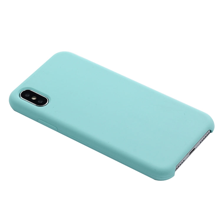 For iPhone XS Max Four Corners Full Coverage Liquid Silicone Protective Case Back Cover