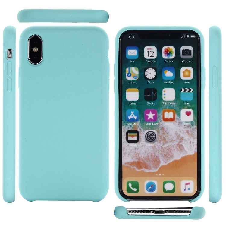 For iPhone XS Max Four Corners Full Coverage Liquid Silicone Protective Case Back Cover