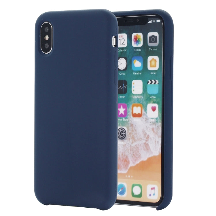 For iPhone XS Max Four Corners Full Coverage Liquid Silicone Protective Case Back Cover, XS Max, For XS Max, For XS Plus