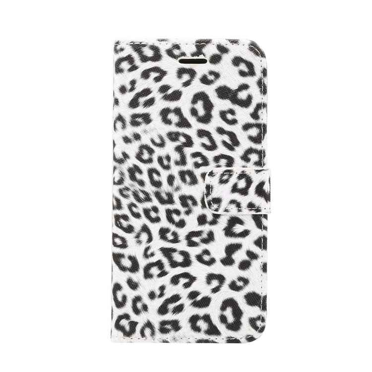 For iPhone XS Max Leopard Pattern Horizontal Flip Leather Case with Holder & Card Slots