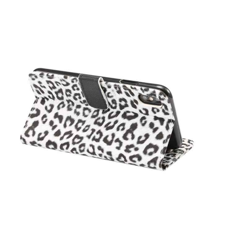For iPhone XS Max Leopard Pattern Horizontal Flip Leather Case with Holder & Card Slots